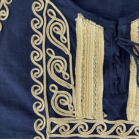 VTG DENIM AND SUPPLY RALPH LAUREN METALLIC SOUTACHE  EMBROIDERED TANK Y2K LARGE - Picture 11 of 12